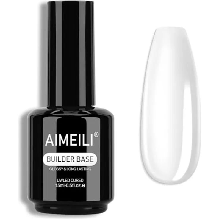 AIMEILI 7-in-1 Builder Gel in Flasche, Klar 15ml - Schnell Aufbauendes UV LED Nagelverlängerungsgel, Langanhaltend und Vielseitig