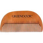 GREENDOOR Bartkamm, heimisches Hartholz, Herstellung in deutscher Manufaktur, 80 x 50 mm, antistatisch, Bart Holz Kamm Kirsche/Birne/Apfel/Esche/Ahorn/Nussbaum