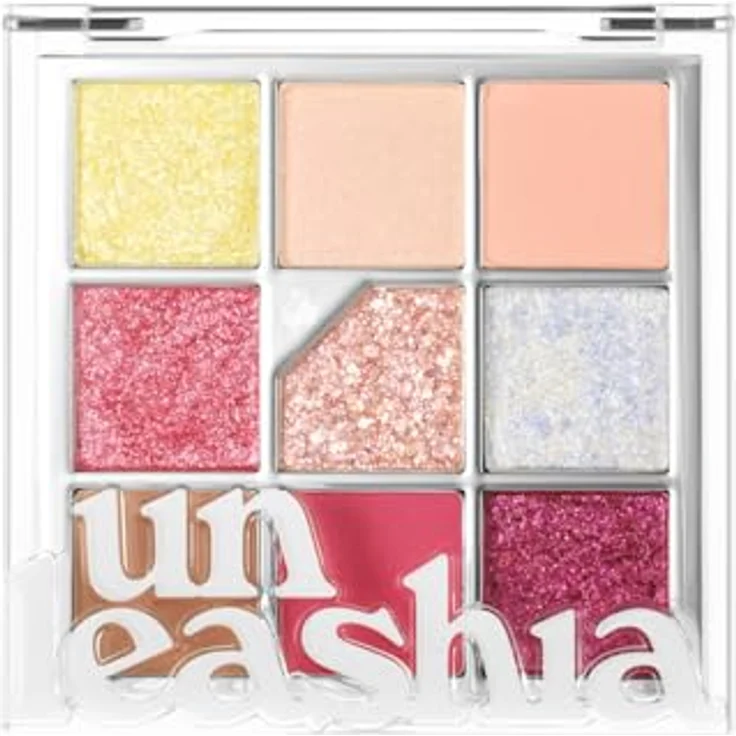 Unleashia Glitterpedia Eye Palette, Lidschattenpalette Farbton No.7 All of Peach Ade, 6.2 g mit intensiver Pigmentierung und Glitzereffekt – Bild 1