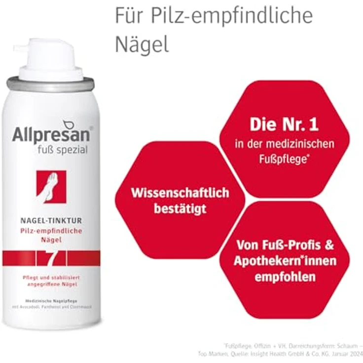 Allpresan Fuß spezial Nr. 7 Nageltinktur für Pilz-empfindliche Nägel - Hygienische und einfache Anwendung - 50 ml – Bild 2