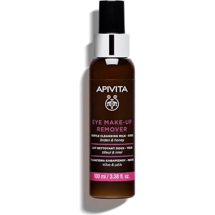 Apivita Face Care Cleanser Gentle Eye Make-up Remover with Honey & Linden Milch Empfindliche Augen 100 ml, Textur: Creme 