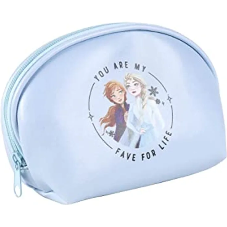 Disney Frozen Kulturbeutel Damen Toilettentasche, wasserabweisend mit mehreren Fächern und integriertem Haken für Reisen und Alltag