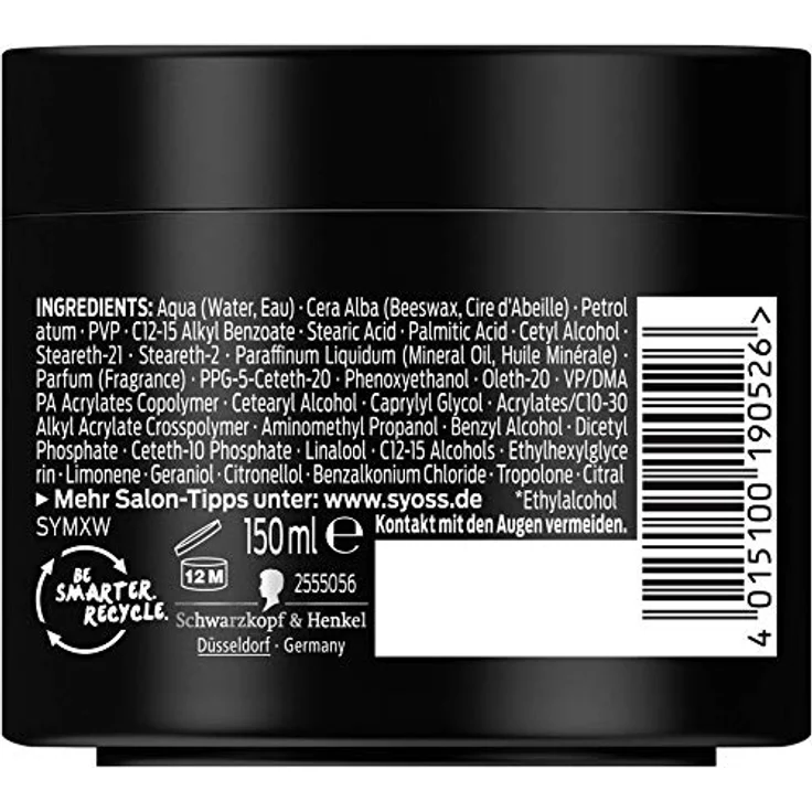 Syoss Max Hold Power Wax, Haarwachs mit mega starkem Halt und Struktur, 150ml – Bild 3