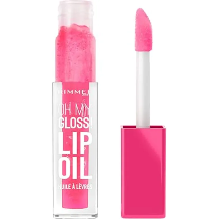 Rimmel Oh My Gloss! Lip Oil, Lippenöl mit feuchtigkeitsspendender Wirkung, Farbton 003 Berry Pink, 4,5 ml