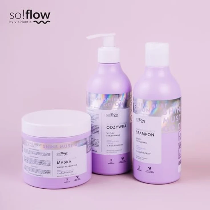 Vis Plantis SO!FLOW Shampoo für coloriertes Haar, 400 ml, revitalisierende Reinigung mit Keratin, vegan – Bild 7