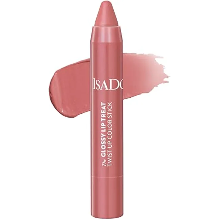 Isadora The Glossy Lip Treat Twist Up Color Stick (Beige Rose 03, 3,3 g) - Lippenstift mit schützendem Squalan-Naturöl