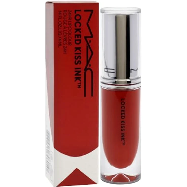 MAC Cosmetics Locked Kiss Ink 24HR Lipcolour, matter flüssiger Lippenstift mit hoher Pigmentierung, Farbton Vicious, 4 ml – Bild 3