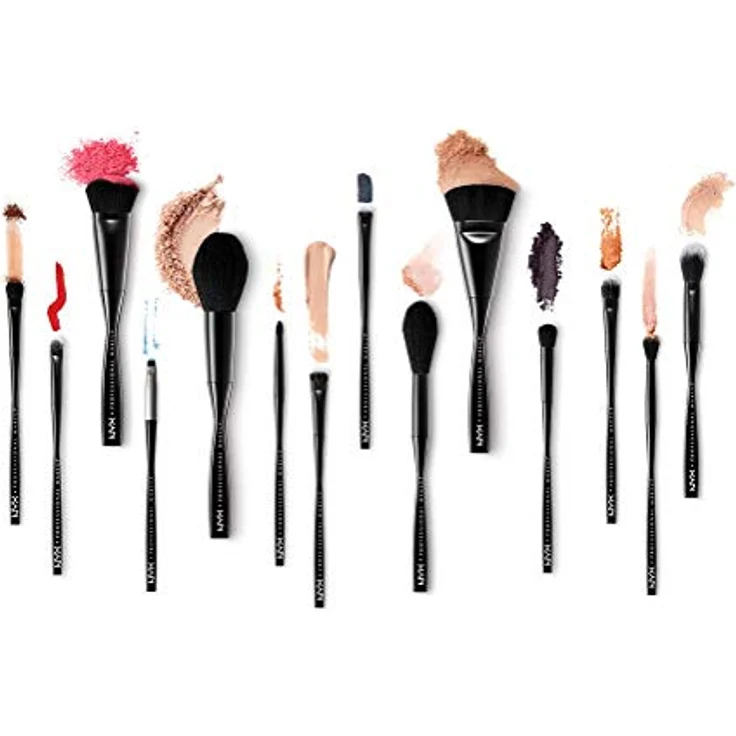 NYX Professional Makeup Pro Brush Crease 17 - Lidschattenpinsel, angeschrägte und runde Bürstenform, ergonomischer Make-up Pinsel – Bild 3