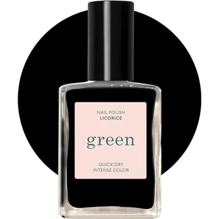 Manucurist Green Schwarzer Nagellack 9-Free Vegan & bio-basiert (67%) 15ml (LICORICE) – Bild 1