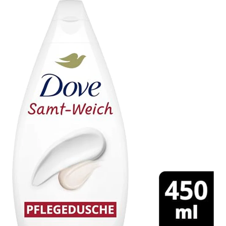 Dove Duschgel Samt-Weich Pflegedusche, dermatologisch bestätigt für weichere Haut, 450 ml, 0% Sulfat SLES, PETA-vegan – Bild 2