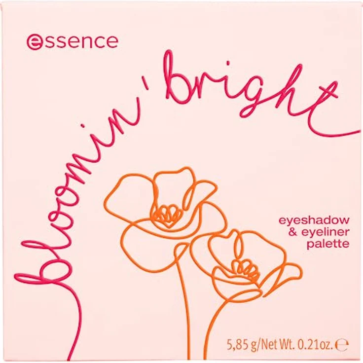 essence bloomin' bright eyeshadow & eyeliner palette, Lidschatten, Nr. 01, Mehrfarbig, 9 Farben, glänzend, intensiv, vegan, ohne Mikroplastikpartikel, Nanopartikel frei, ohne Parfüm, 1er Pack (5.85g) – Bild 3