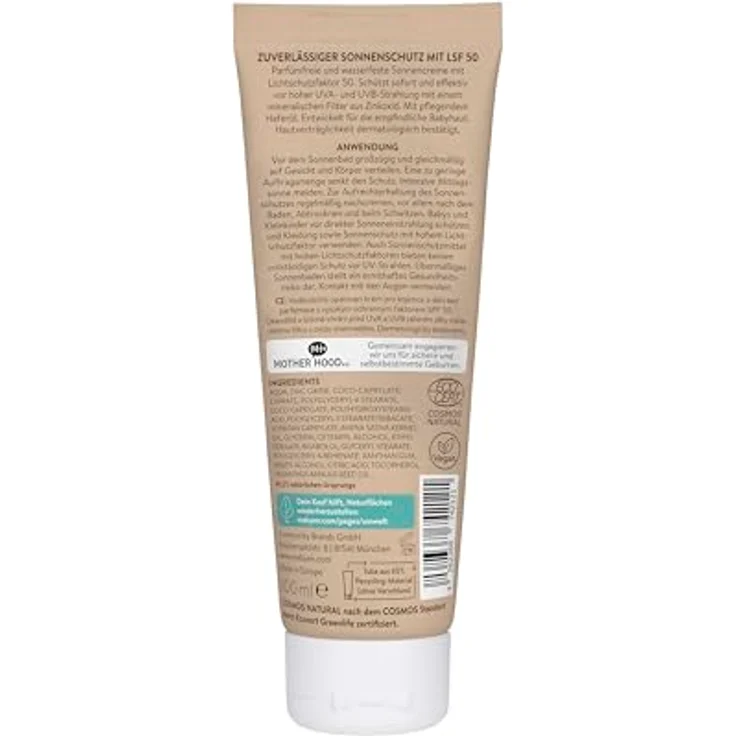 MABYEN Sonnenschutzcreme Baby & Kids, LSF 50, 100 ml, vegan, parfumfrei, wasserfest, für empfindliche Haut, dermatologisch bestätigt – Bild 8