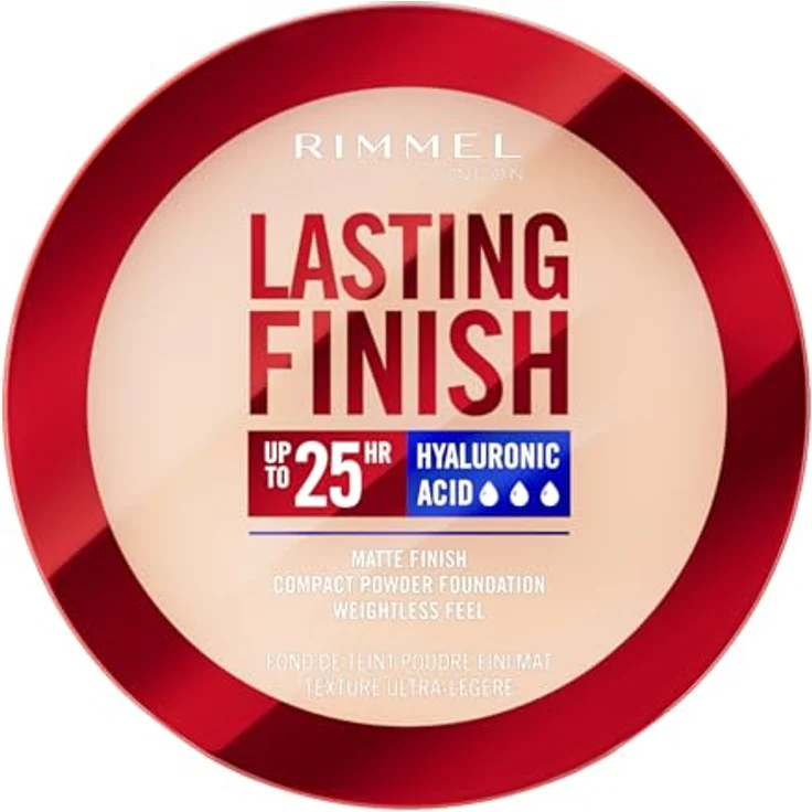 Rimmel London Lasting Finish Compact Base Pulver 001 Fair Porcelain 7 g - Matte Vollabdeckung mit SPF 20 Schutz – Bild 1