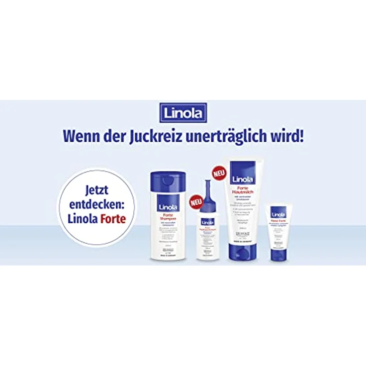 Linola Forte Hautmilch - 1 x 200 ml - Intensiv pflegende Creme gegen Juckreiz mit 24h Wirkung | Bodylotion für trockene, gereizte oder zu Neurodermitis neigende Haut | hilft ab der ersten Anwendung – Bild 4