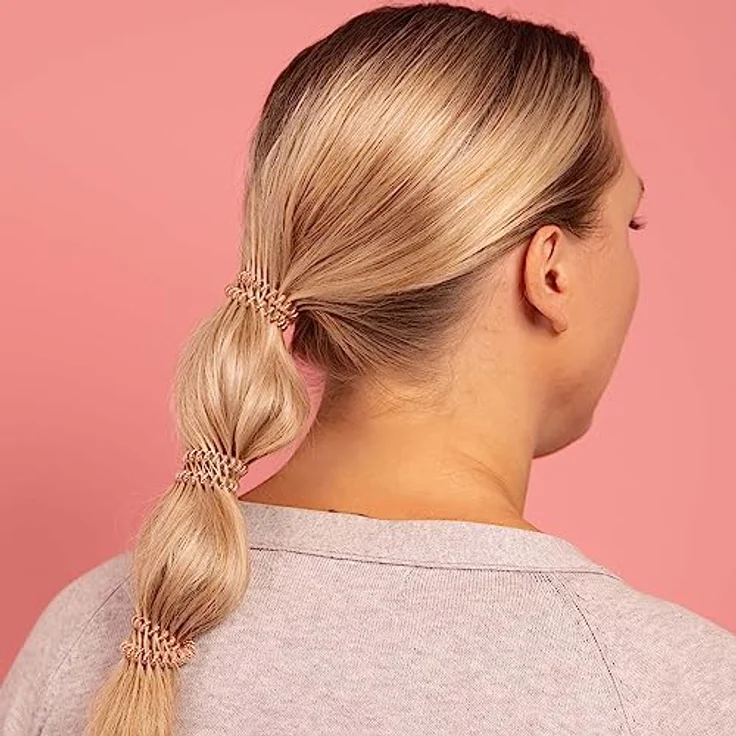 invisibobble Slim Haargummi Bronze Me Pretty I 3x Dünne Haargummis bronze für Mädchen & Damen I eleganter Look & starker Halt I designed im Herzen Münchens – Bild 3