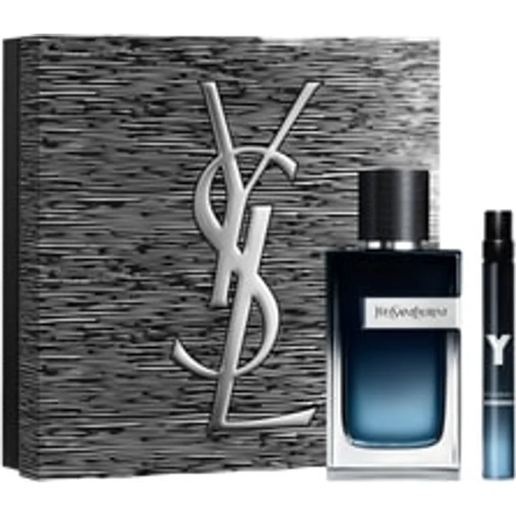 Yves Saint Laurent Y 100 ml Eau de Parfum Xmas Set, Herren-Duftset mit 10 ml Mini-Größe und eleganter Silberbox