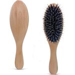 hair2heart Extensions Bürste aus Holz, 22.5cm | Sanfte Pflege und Entwirrung für langanhaltende Schönheit | Haarbürste für Extensions und natürliche Haare