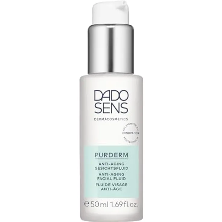 DADO SENS PURDERM ANTI-AGING GESICHTSFLUID (50 ml) - 2in1 Anti-Akne & Anti-Aging, mindert Falten, verfeinert die Haut, für empfindliche, reife und unreine Haut