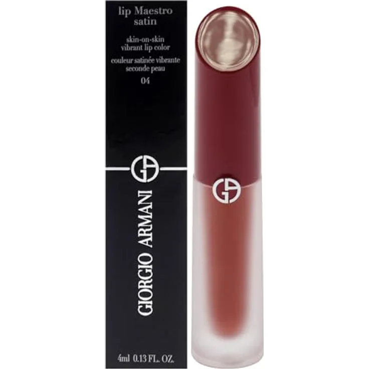 Armani Lip Maestro Satin, hochpigmentierter Lippenstift mit mattem Finish und pflegender Formel, 4 ml