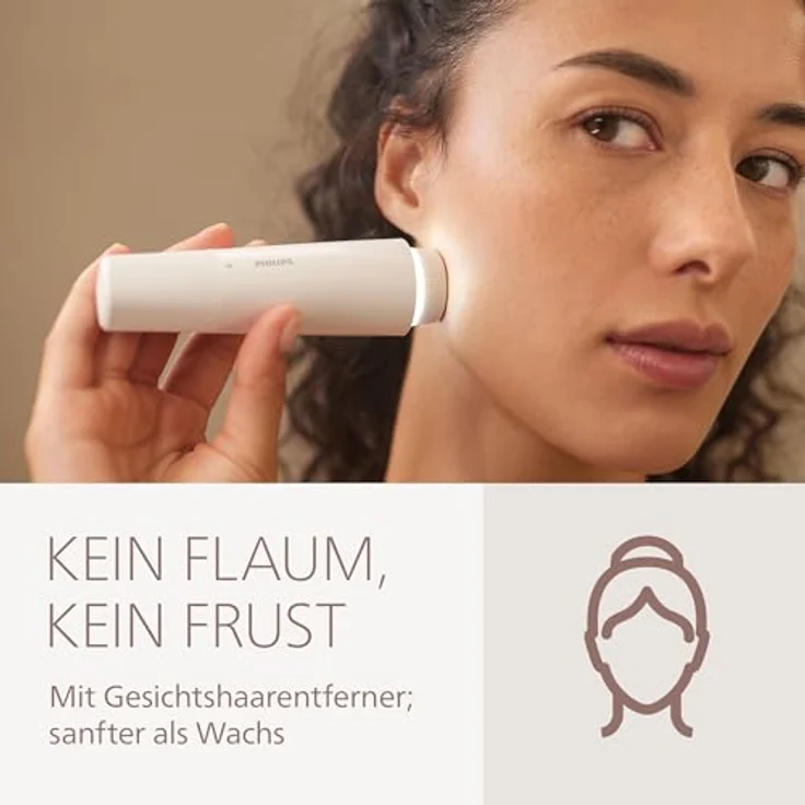 Philips Lady Shaver Series 8000, Elektrorasierer für nasse und trockene Anwendungen, kabellos mit 3 Aufsätzen und Trimmeraufsatz – Bild 5