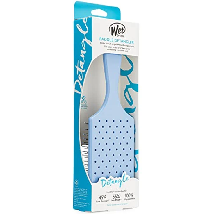 Wet Brush Paddel-Entwirrer-Haarbürste, für Damen, Herren und Kinder, nass oder trocken, entfernt Knoten und Verfilzungen, am besten für natürliches, glattes, dickes und lockiges Haar – Bild 5