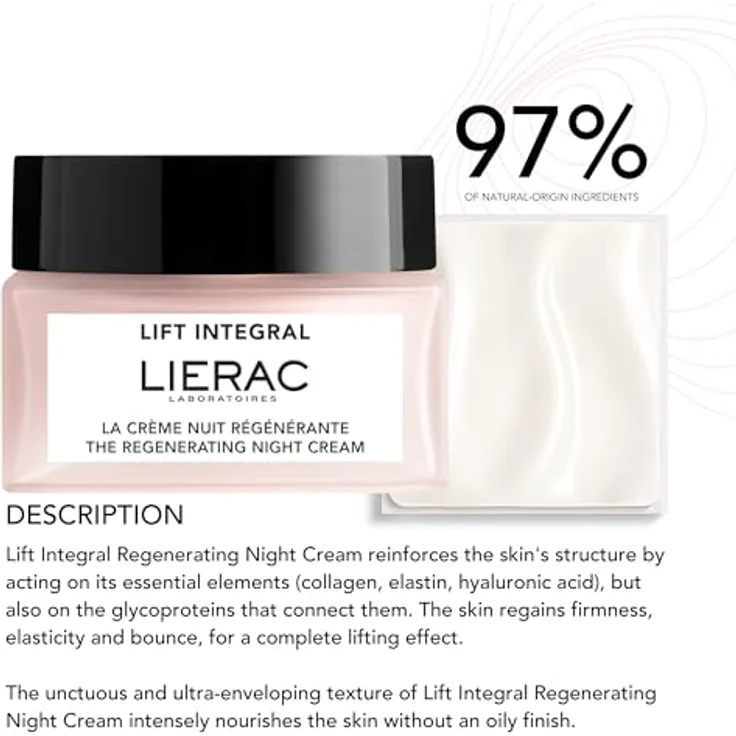 Lierac Lift Integral La Crème Nuit Régénérante, 50 ml – Kühlend, bequem, langlebig – Bild 3
