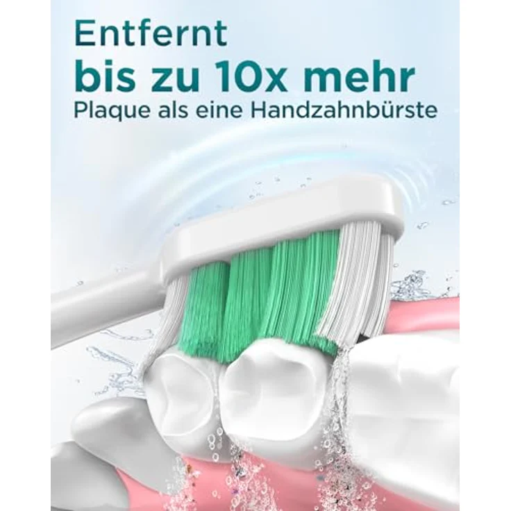 YTEATH PRO Elektrische Zahnbürste YTEATH PRO Schallzahnbürste mit 8 Bürstenköpfen, 5 Modi, 90 Tagen Akkulaufzeit und Smart Timer für Erwachsene und Kinder – Bild 2
