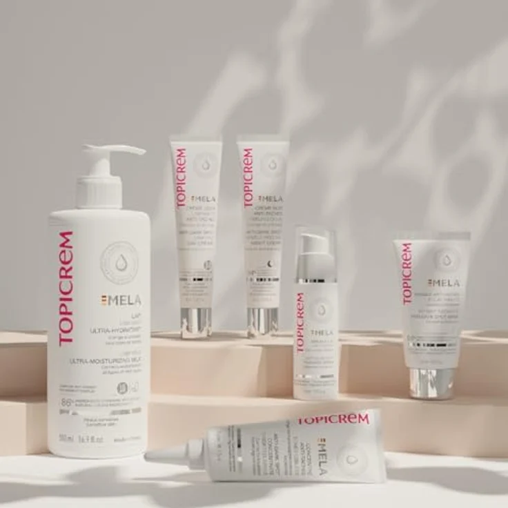 TOPICREM Mela Unifying Lightening Ultra-Moisturizing Milk 500 ml - Pflegende Körpermilch  mit langanhaltender Wirkung, dermatologisch getestet – Bild 3