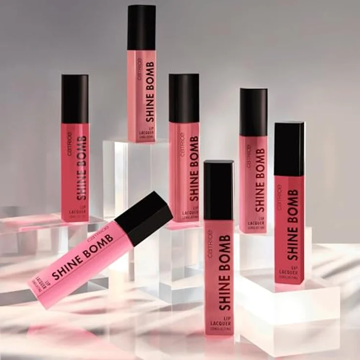 Catrice Shine Bomb, langanhaltender flüssiger Lippenstift, Farbton 080 Flirt Alert, 3 ml, feuchtigkeitsspendend mit Glanzeffekt – Bild 9