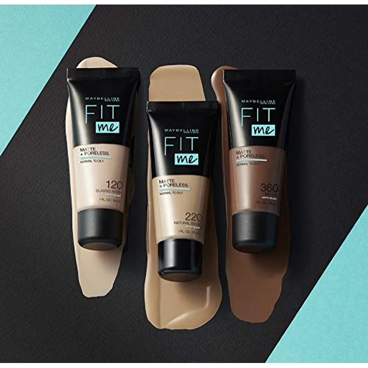 MAYBELLINE NEW YORK Foundation Fit Me Matte + Poreless, Flüssig-Make-up 105 Natural Ivory, 30ml für Mischhaut mit mattem Finish – Bild 7