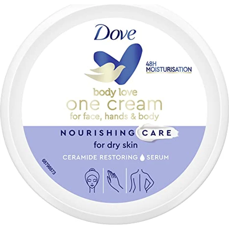 Dove Nourishing Gesichtscreme für Körper und trockene Haut, 250 ml, pflegend, langlebig, flexibel gestaltbar – Bild 1