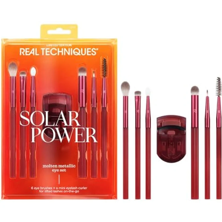 REAL TECHNIQUES Solar Power MOLTEN METALLIC Eye-Set - Professionelle Make-up-Pinsel für präzise Anwendung – Bild 2