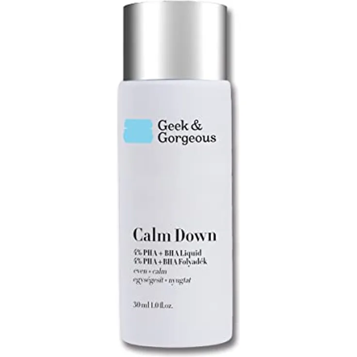 Geek & Gorgeous - Calm down - sanftes Peeling für das Gesicht, mit PHA und BHA-Säuren, für empfindliche Haut, 30 ml