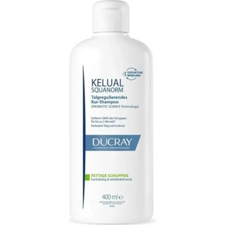 Ducray Kelual Squanorm Shampoo für fettige Schuppen, 400 ml – Bild 2