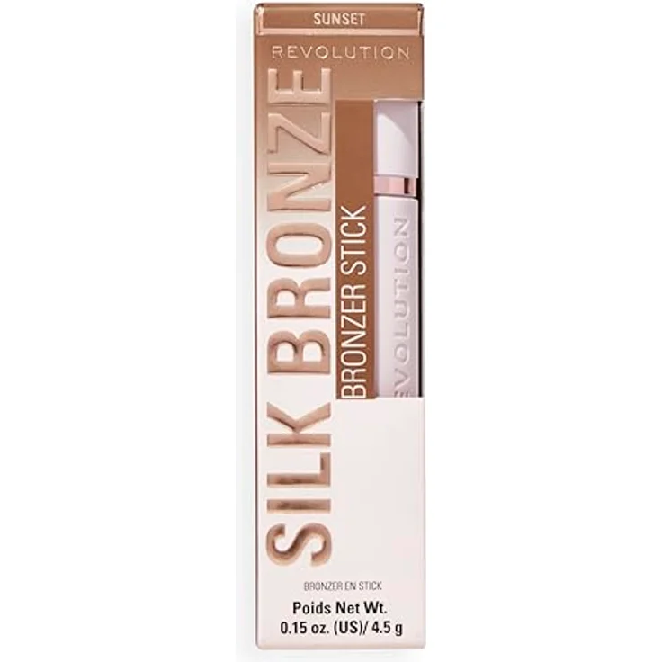 Makeup Revolution Skin Silk Bronzer Stick, cremiger Bronzer in der Form eines Stiftes, Farbe Medium Sunset, 4.5 g, vegan und konturierend – Bild 4