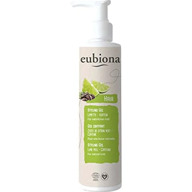 eubiona Haargel Styling Gel - Limone-Coffein, 200ml, Feuchtigkeitsspendend und Vitalisierend – Bild 2