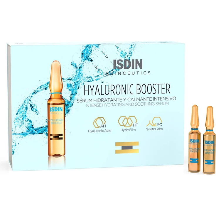 Isdin Isdinceutics Hyaluronic Booster, Gesichtsserum mit intensiver Hydration und beruhigender Wirkung, 2 ml