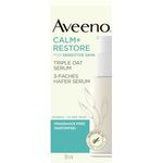 Aveeno CALM+RESTORE 3-faches Hafer Serum (30 ml), beruhigend & feuchtigkeitsspendend, parfümfrei, für empfindliche Haut, mit Mutterkraut und 3-fachem Haferkomplex