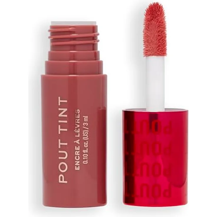 Makeup Revolution, Pout Tint, Leichtes Lippen-Tönung, Aufbaubare Farbe, Hydratisierende Formel mit Gloss zu Farb-Finish, Nude Dreams, 3ml