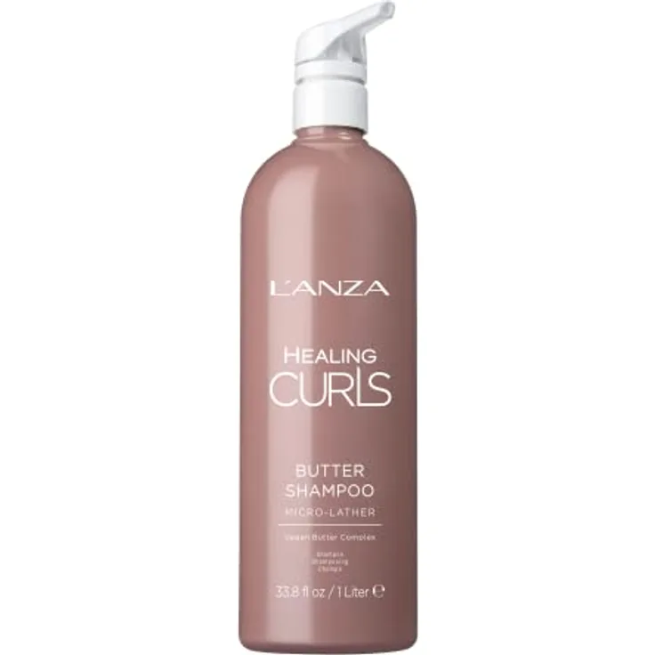 L'ANZA HEALING CURLS BUTTER SHAMPOO - Pflegendes Lockenshampoo für sanfte Reinigung und aufgefrischte Locken (1 L)