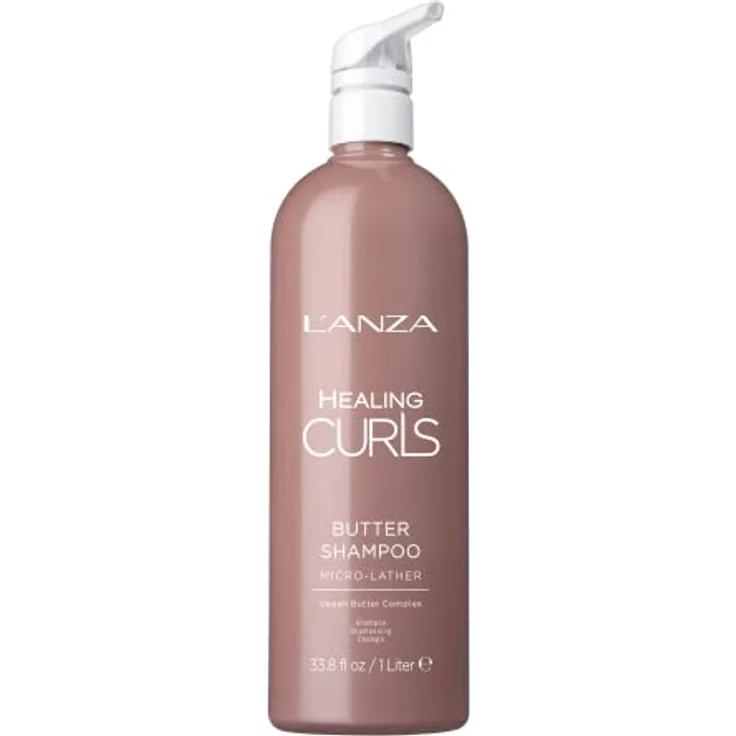 L'ANZA HEALING CURLS BUTTER SHAMPOO - Pflegendes Lockenshampoo für sanfte Reinigung und aufgefrischte Locken (1 L) – Bild 1