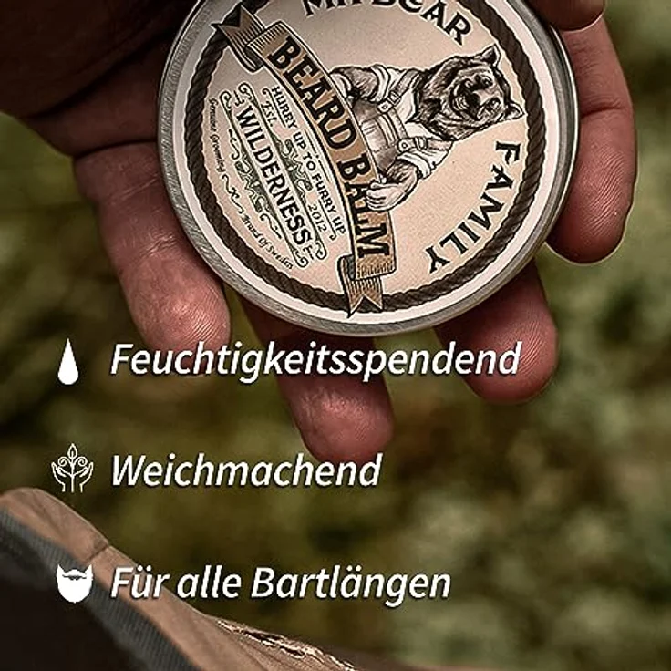 Mr. Bear Family Beard Balm Wilderness 60 ml, für Herren empfohlen – Bild 3