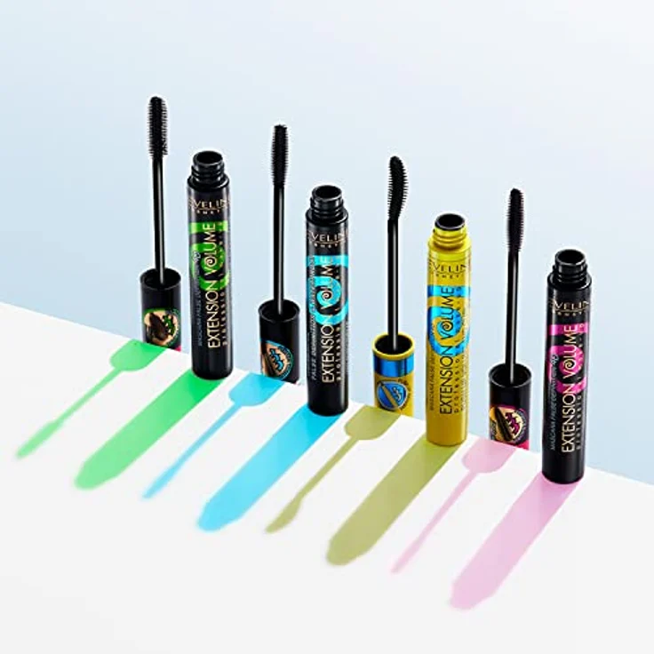 Eveline Cosmetics Extension Volume Push Up Mascara, Verdickung und Locken, 10 ml, Schwarz – Bild 3