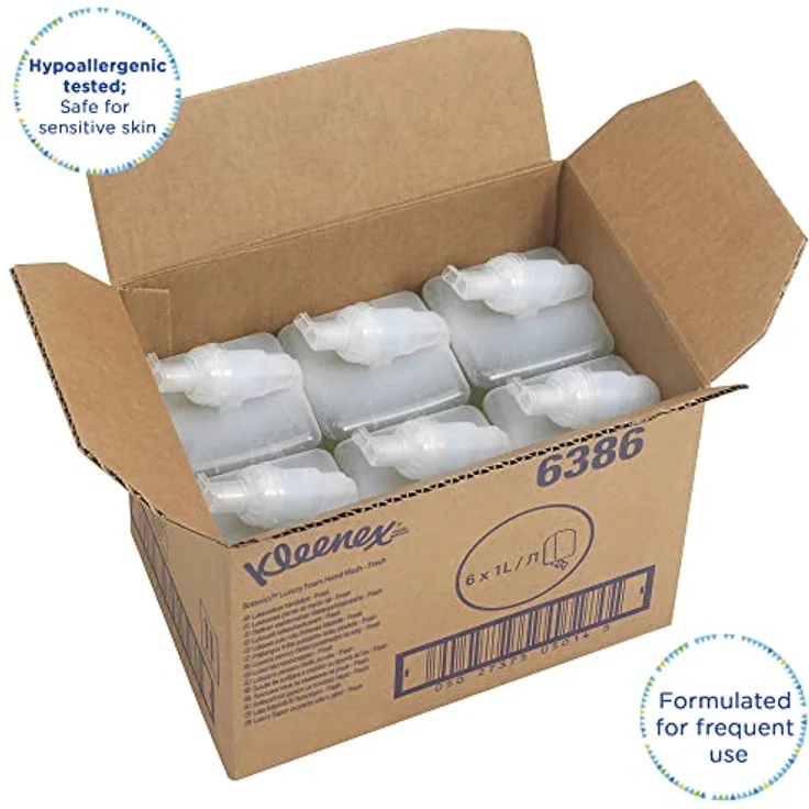 Kleenex Handseife, Schaumseife FRESH, feuchtigkeitsspendend und hautfreundlich, 1000 ml – Bild 4