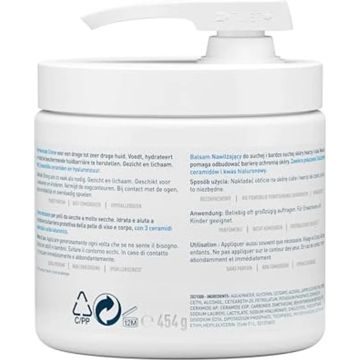 CeraVe Feuchtigkeitscreme Mit Pumpspender Bodylotion 454 g – Bild 9