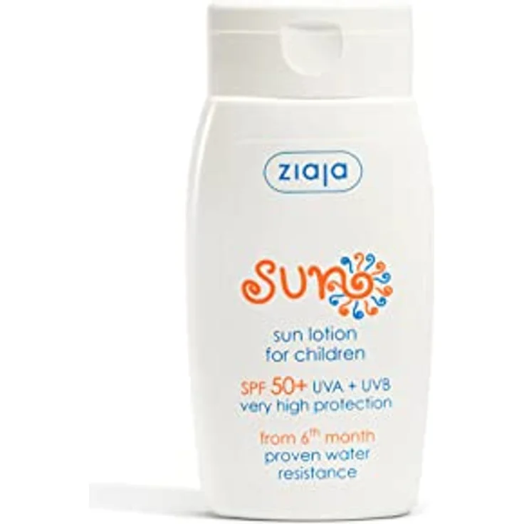 Ziaja Protector Solar Para Niños Spf50+ - 125 Ml, Wasserabweisende Formel mit Vitamin E und Mineralfilter
