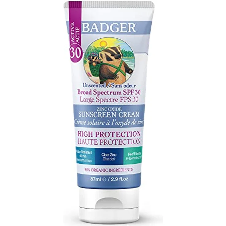 Badger Sun Sonnencreme SPF 30, 87 ml, wasserfest und hautfreundlich, schützt vor UVA- und UVB-Strahlen – Bild 1