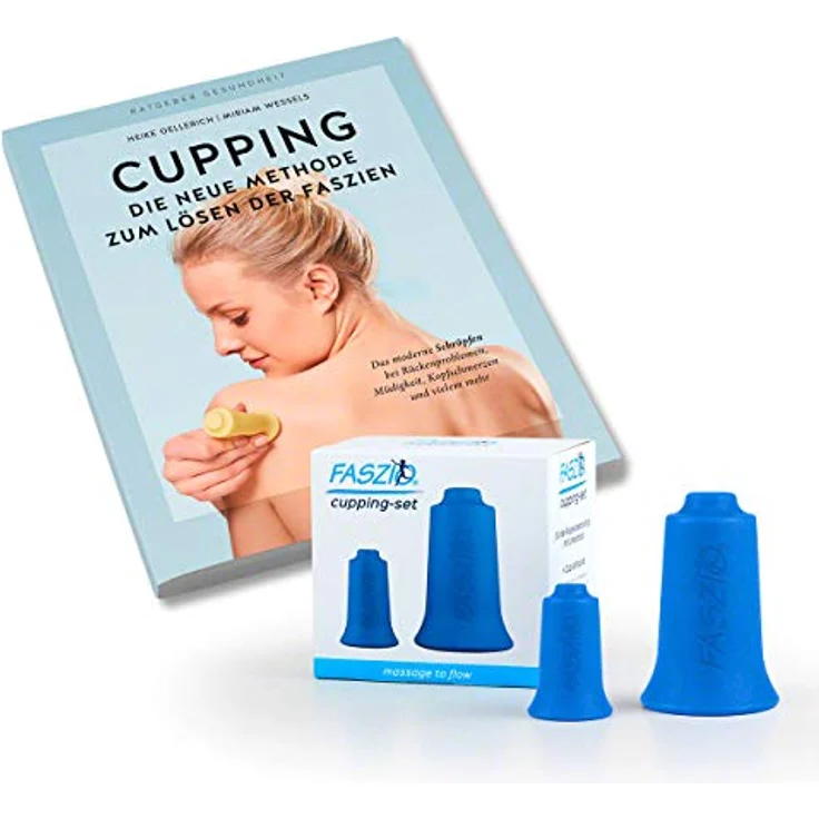 BellaBambi® Cupping Bundle, FASZIO Cupping-Set mit 2 Silikon-Fasziencups und Buch zur Anwendung, biokompatibel, Made in Germany – Bild 1