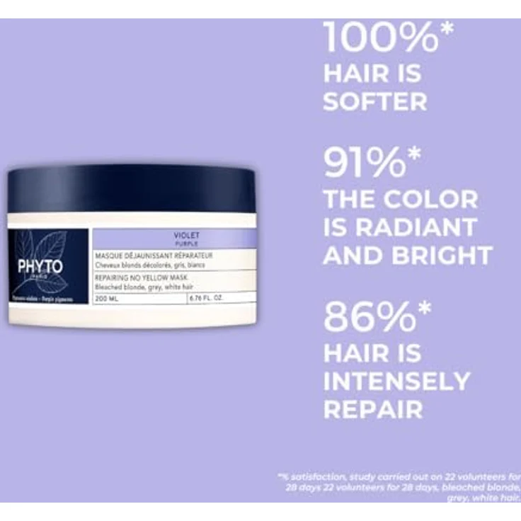 Phyto Violet Repairing No Yellow Mask 200 ml, Haarmaske – Bild 2