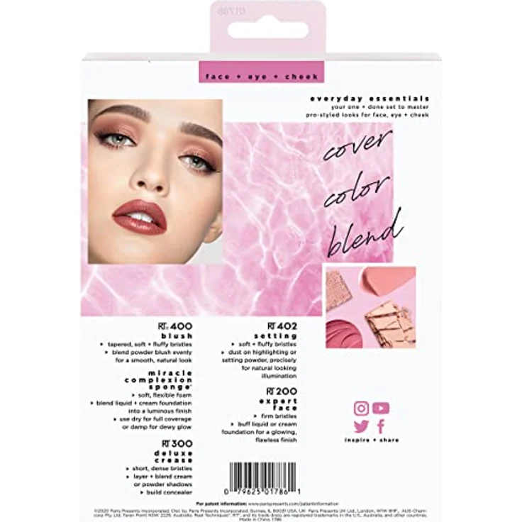 Real Techniques Set Everyday Essentials Set Pinsel-Set, Dekorative Kosmetik Make-up Accessoires – Bild 22